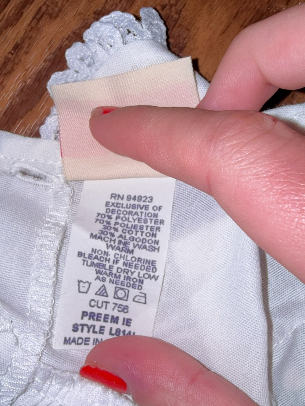 White Rose Dress Newborn/Preemie Smocked Embroidery Little Precious Vintage Rare - Picture 7 of 7